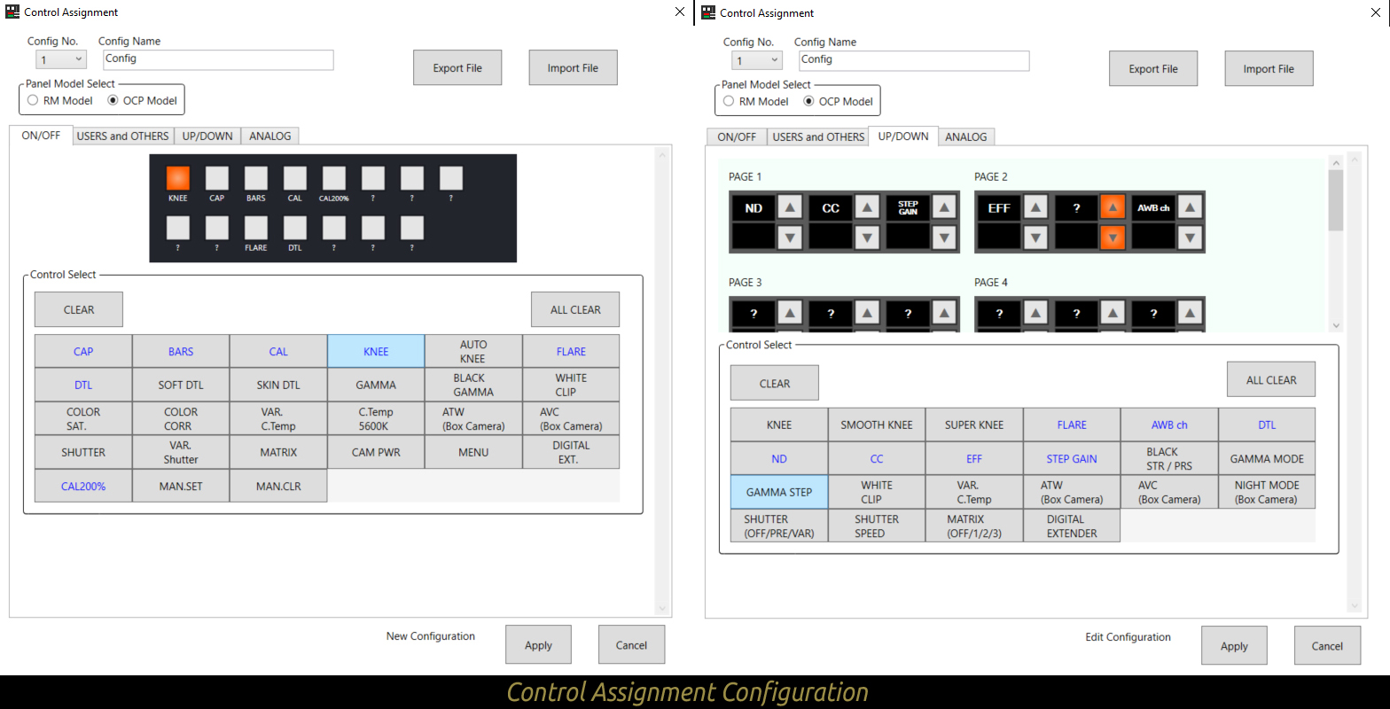 Control Assignment Configuration